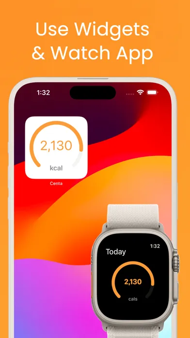 Capturas de pantalla de Centa: AI Calorie Counter