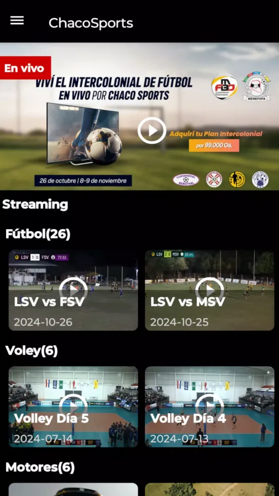 Screenshot di Chaco Sports