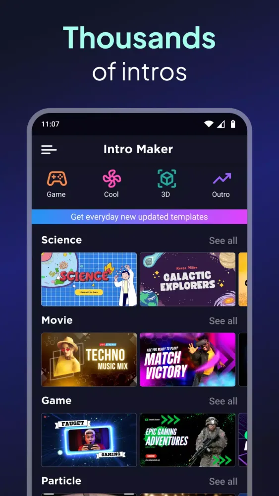 Ai intro - intro video maker Screenshots