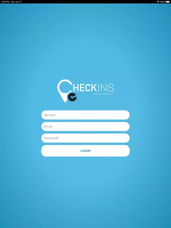 Capturas de tela do CheckIns Business iPad 