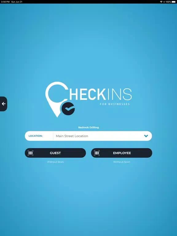 Capturas de tela do CheckIns Business iPad 