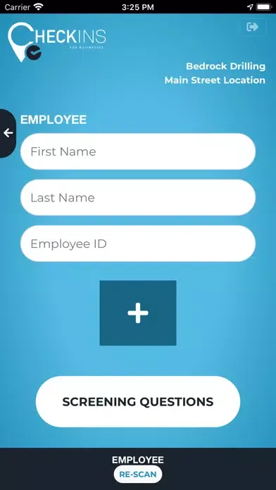 Capturas de tela do CheckIns Business