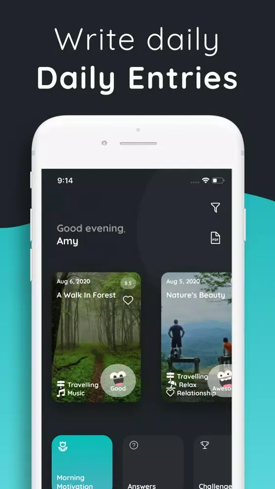 Capturas de pantalla de Chiku – Journal & Mood Tracker