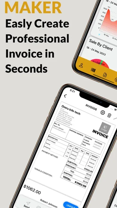 Receipt & Invoice Maker App スクリーンショット