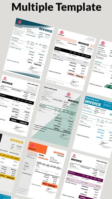 Receipt & Invoice Maker App スクリーンショット