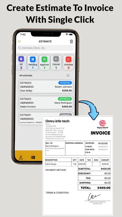 Receipt & Invoice Maker App スクリーンショット
