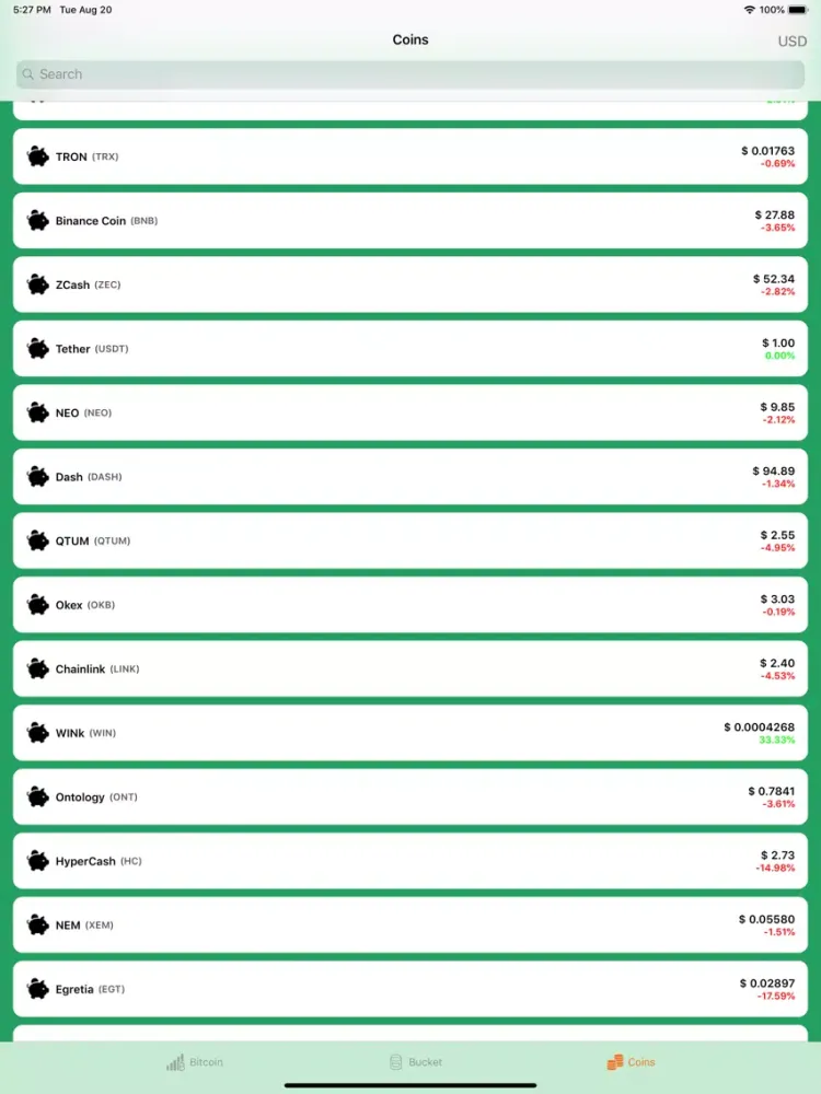 Zrzuty ekranu Next Coin - Tracking iPad 