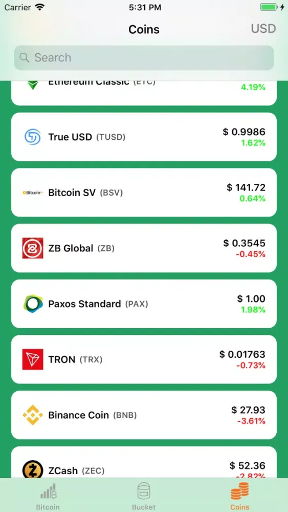 Zrzuty ekranu Next Coin - Tracking