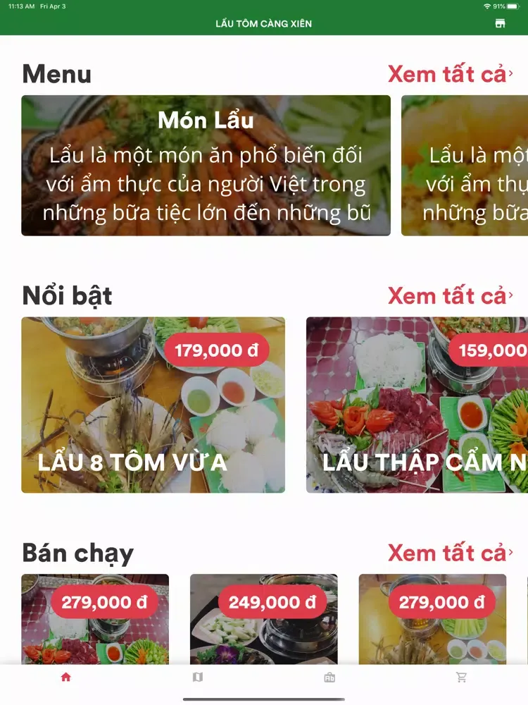 Lẩu tôm càng xiên iPad 應用截圖
