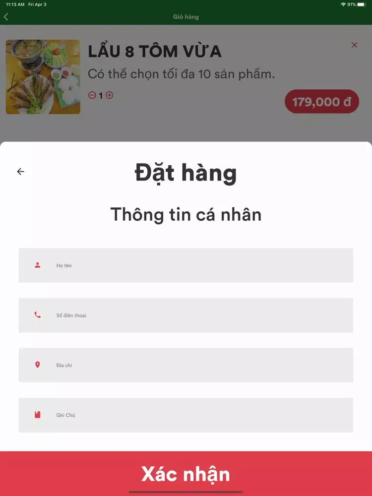Lẩu tôm càng xiên iPad 應用截圖