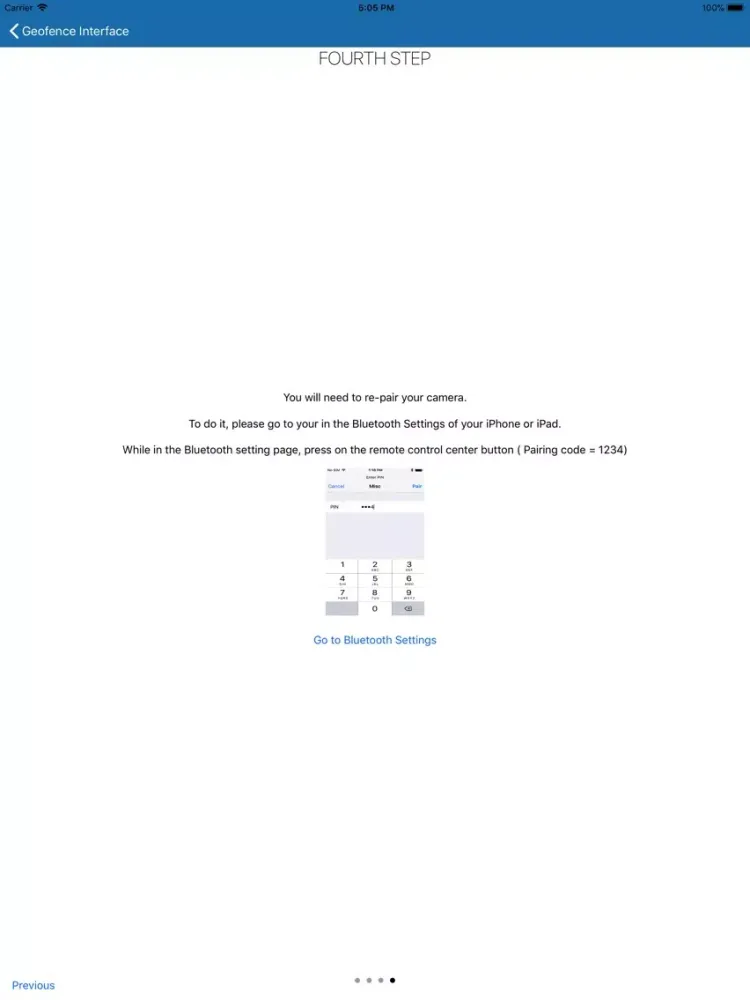 Tangkapan skrin Geofence iPad 
