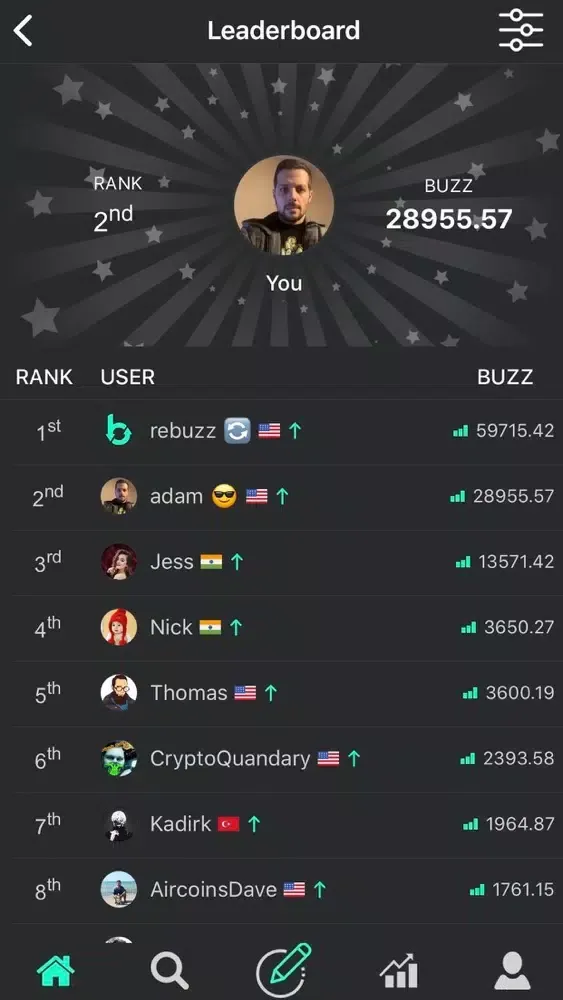 Rebuzz Gamified Social Network سکرین شاٹس