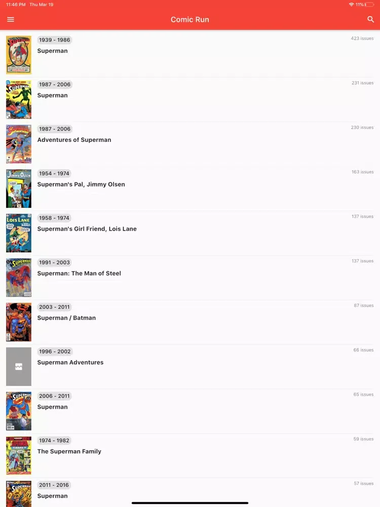 Comic Run - Collect & Organize iPad  स्क्रीनशॉट