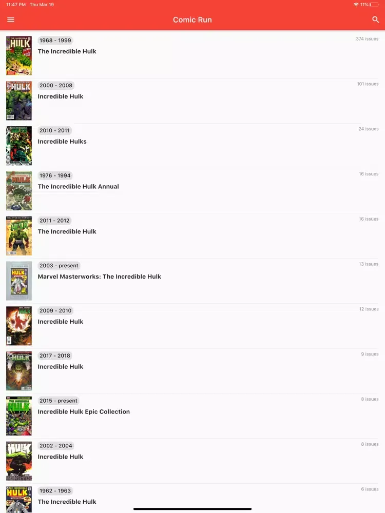 Comic Run - Collect & Organize iPad  स्क्रीनशॉट