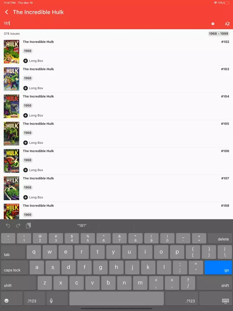 Comic Run - Collect & Organize iPad  स्क्रीनशॉट