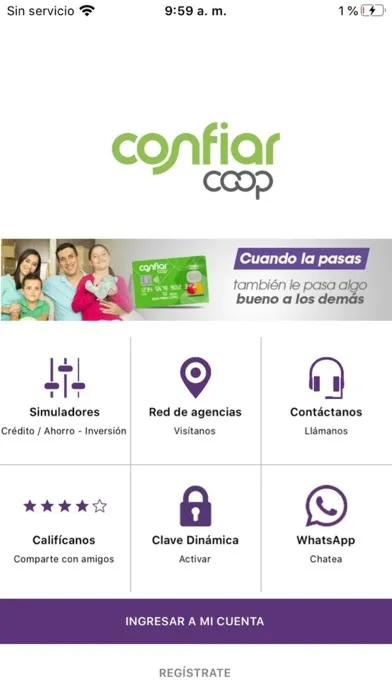 Confiar Móvil Screenshots