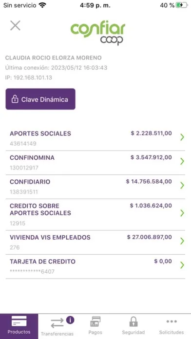 Confiar Móvil Screenshots