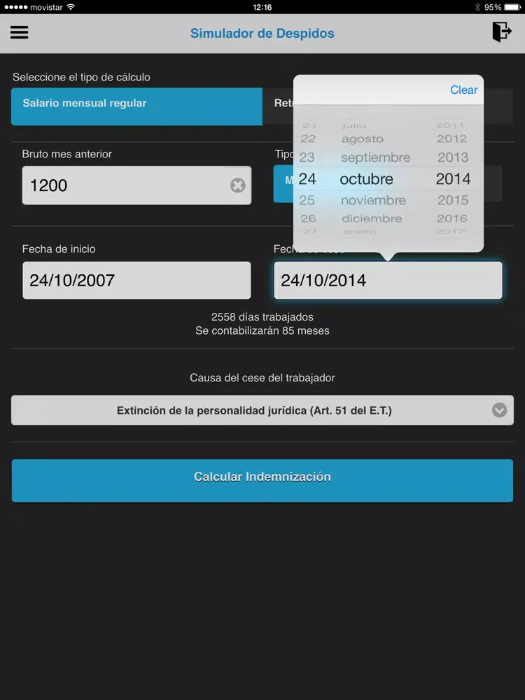Скриншоты Simulador de despidos y ceses iPad 