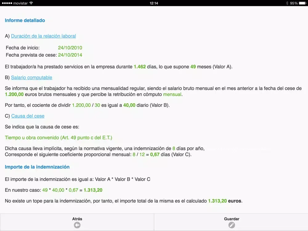 Скриншоты Simulador de despidos y ceses iPad 