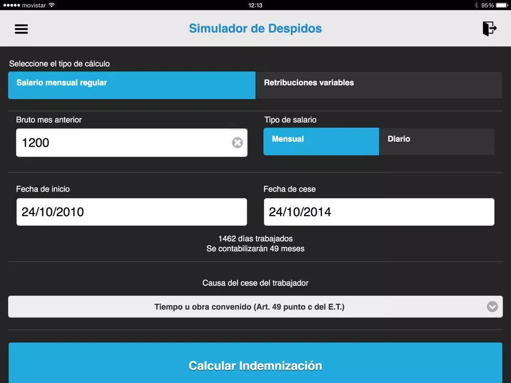 Скриншоты Simulador de despidos y ceses iPad 