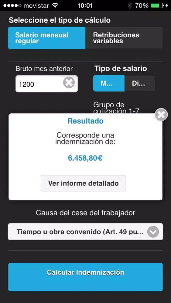 Скриншоты Simulador de despidos y ceses