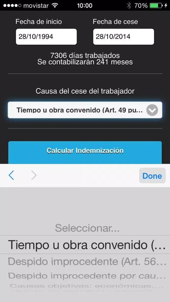 Скриншоты Simulador de despidos y ceses