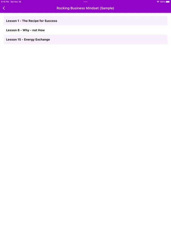 Tangkapan layar Business Confidence iPad 