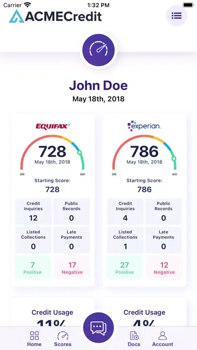 Credit Tracking Ekran Görüntüleri