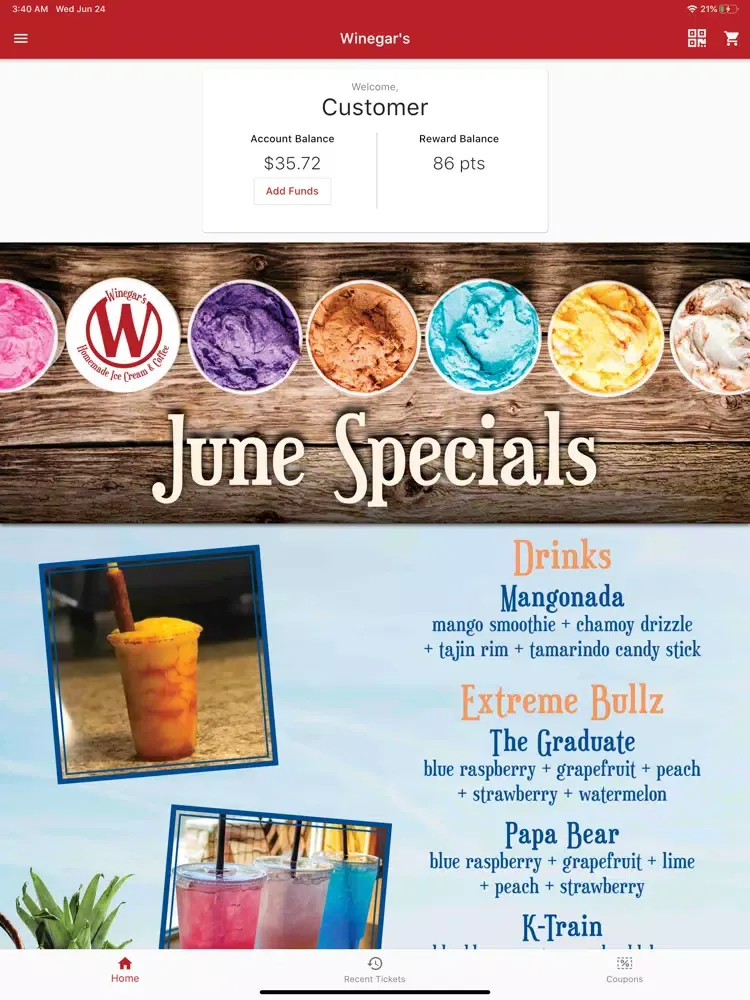 Winegar's Coffee & Creamery iPad  স্ক্রিনশট