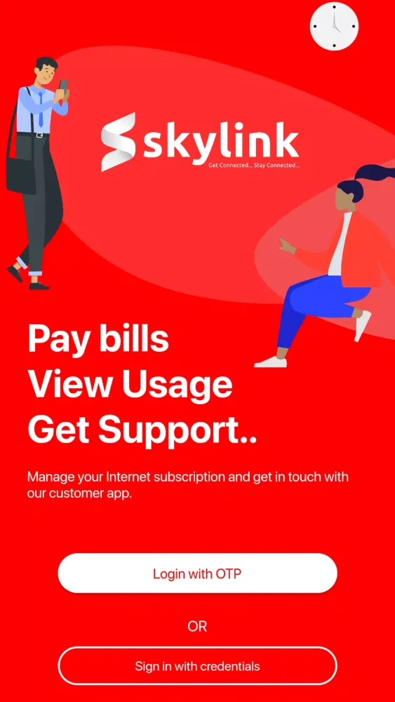 Skylink Customer Portal 스크린샷