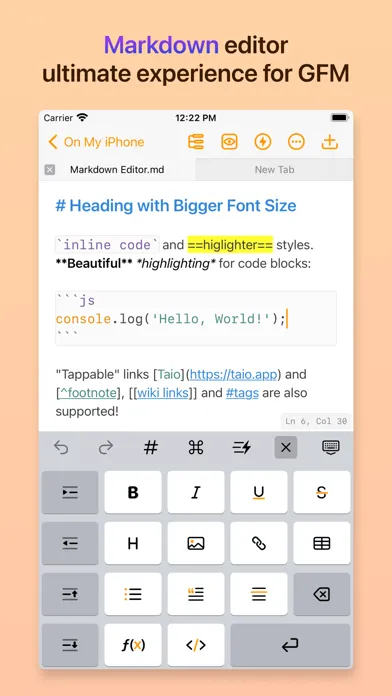 Capturas de tela do Taio - Markdown & Text Actions