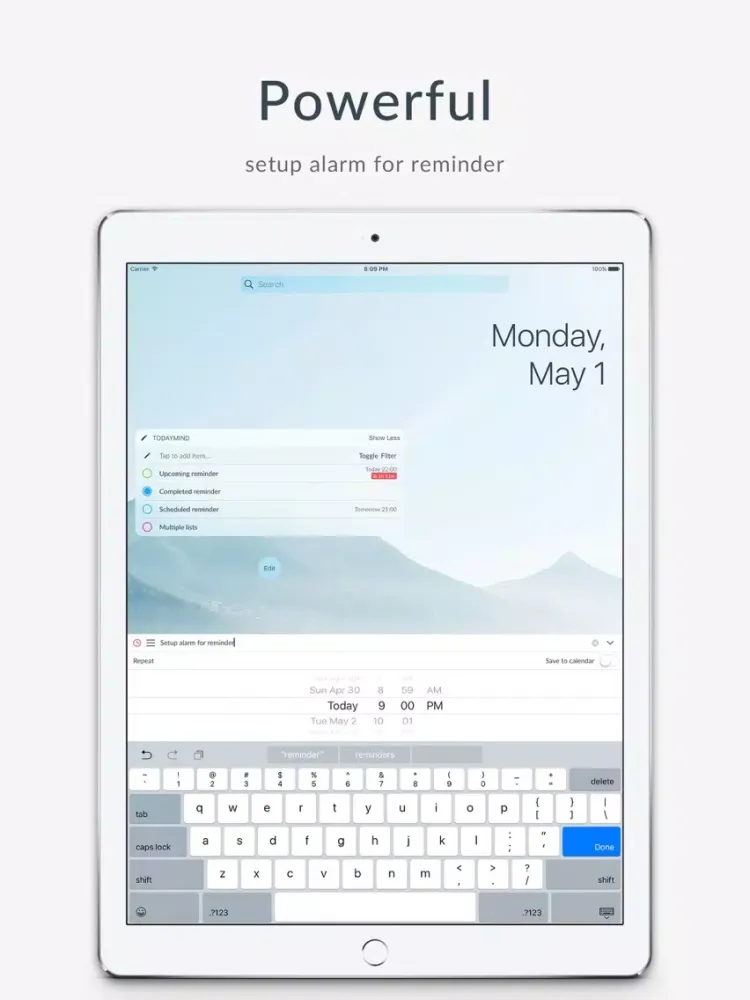 TodayMind - Reminders Widget iPad  スクリーンショット