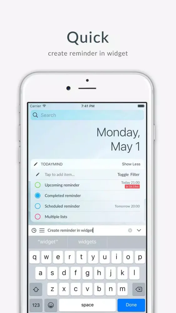 TodayMind - Reminders Widget スクリーンショット