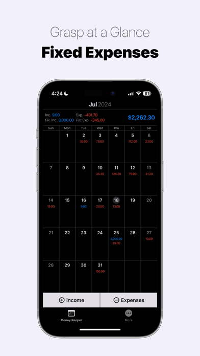 Tangkapan skrin Money Keeper: Expenses Tracker