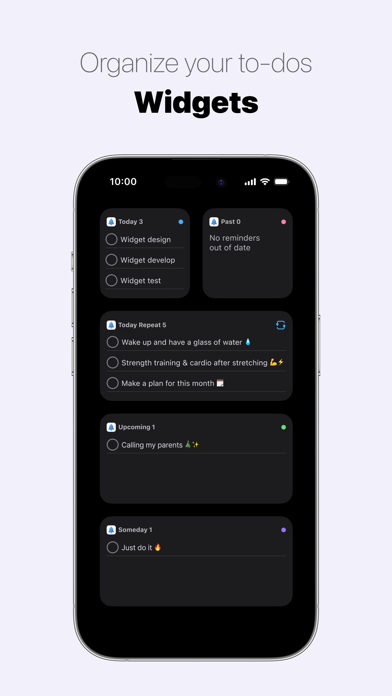Capturas de tela do Reminder - Widget & Routine