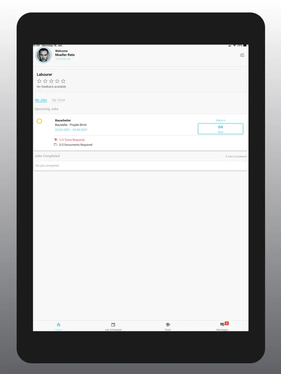 Ảnh chụp màn hình của team.jobs safety iPad 
