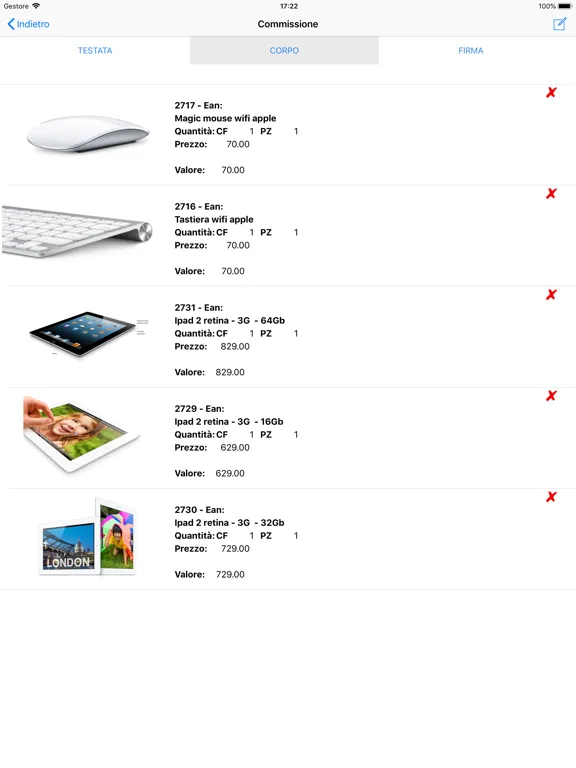 Tangkapan skrin ClickOrder Catalog Order Agent iPad 