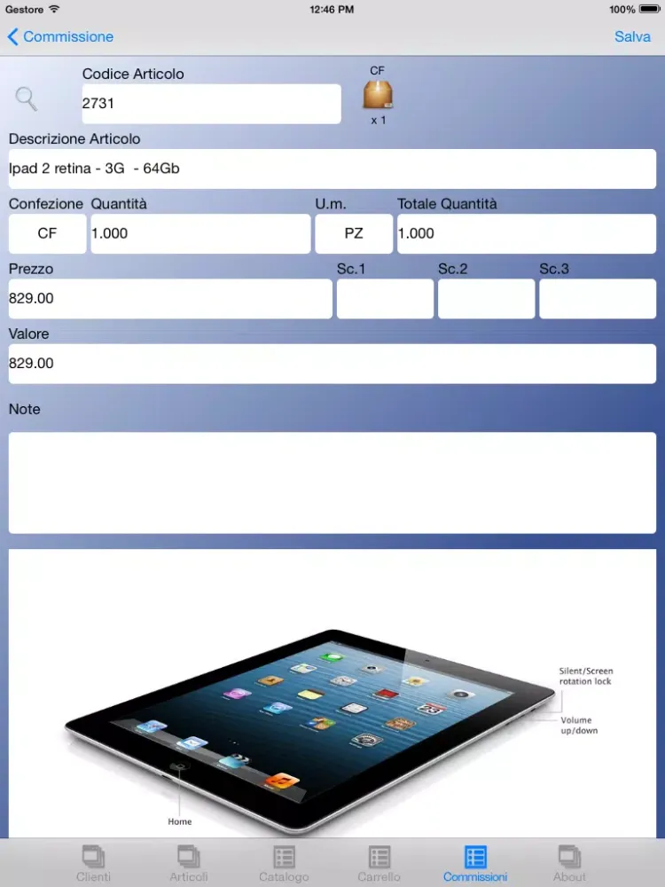 Captures d'écran de ClickOrder LITE order agent iPad 
