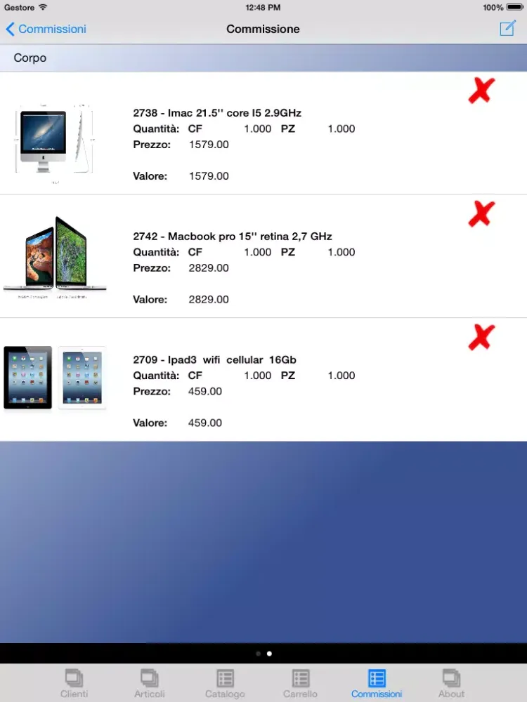 Captures d'écran de ClickOrder LITE order agent iPad 