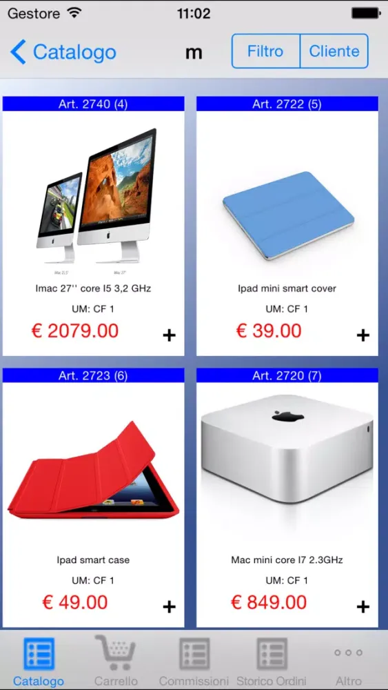 Captures d'écran de ClickOrder LITE order agent