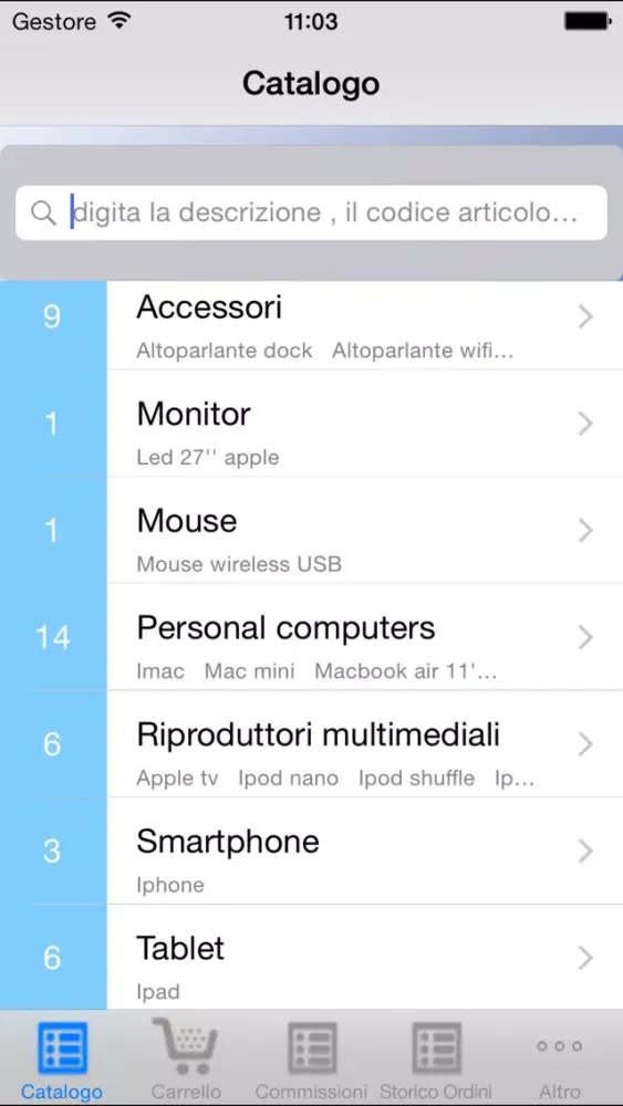 Captures d'écran de ClickOrder LITE order agent