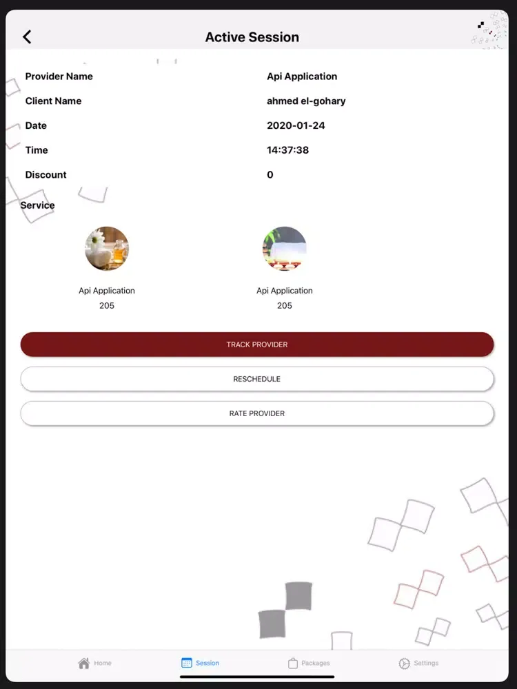 Ảnh chụp màn hình của Dayram iPad 