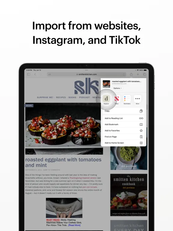 Ảnh chụp màn hình của Deglaze: Cooking, Simplified iPad 