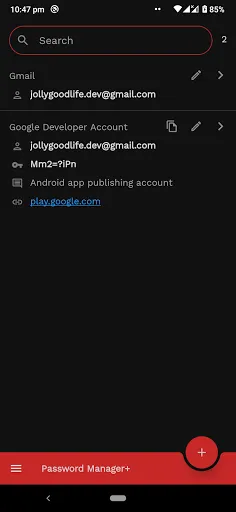 Password Manager+ Cloud Backup スクリーンショット