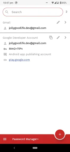 Password Manager+ Cloud Backup スクリーンショット