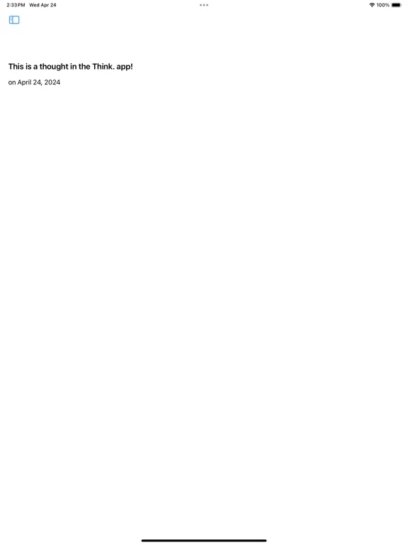 Think. Easy markdown thoughts. iPad  Ekran Görüntüleri
