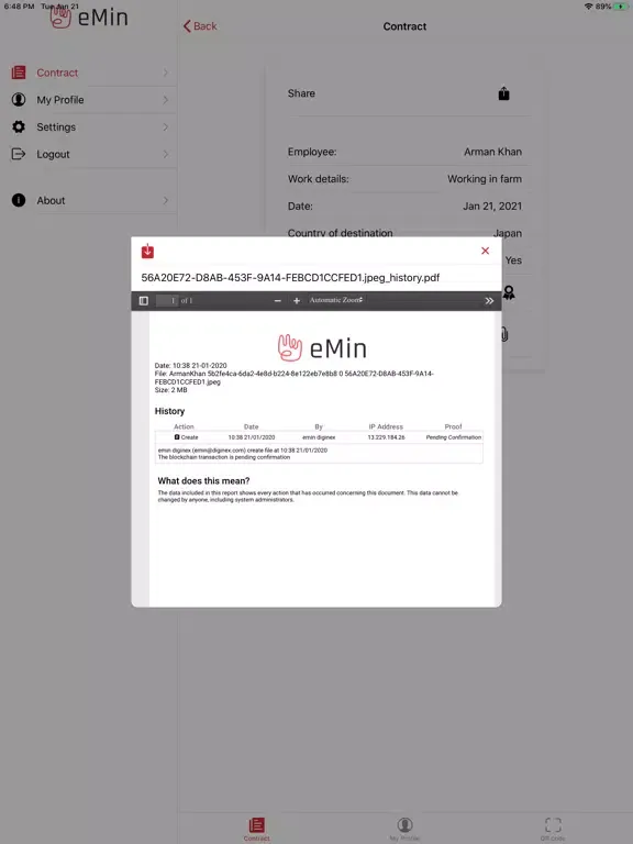 eMin iPad  سکرین شاٹس