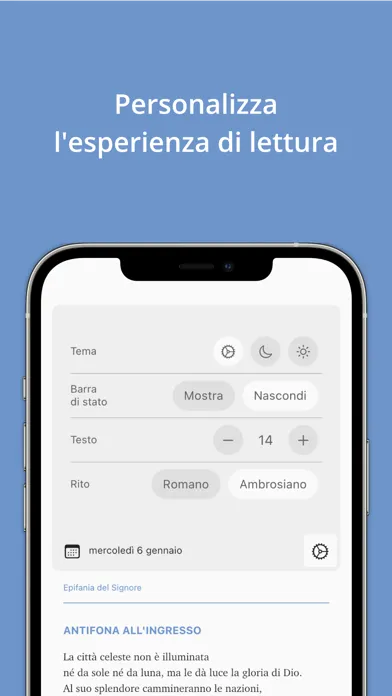 Screenshot di Letture del giorno