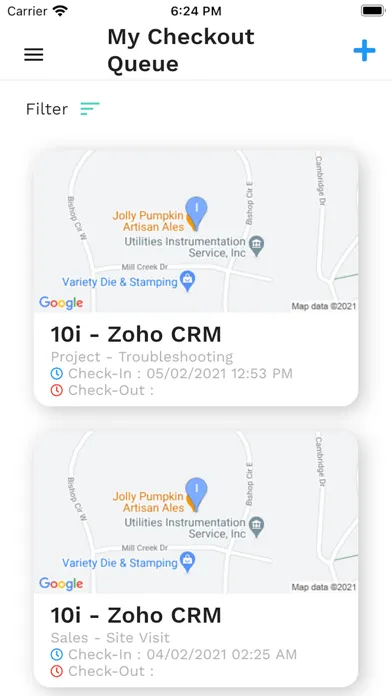 Capturas de tela do Duty Check-In