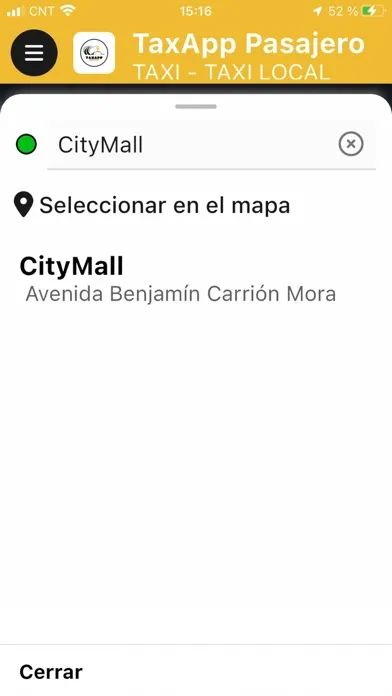 Ảnh chụp màn hình của TaxApp Pasajero